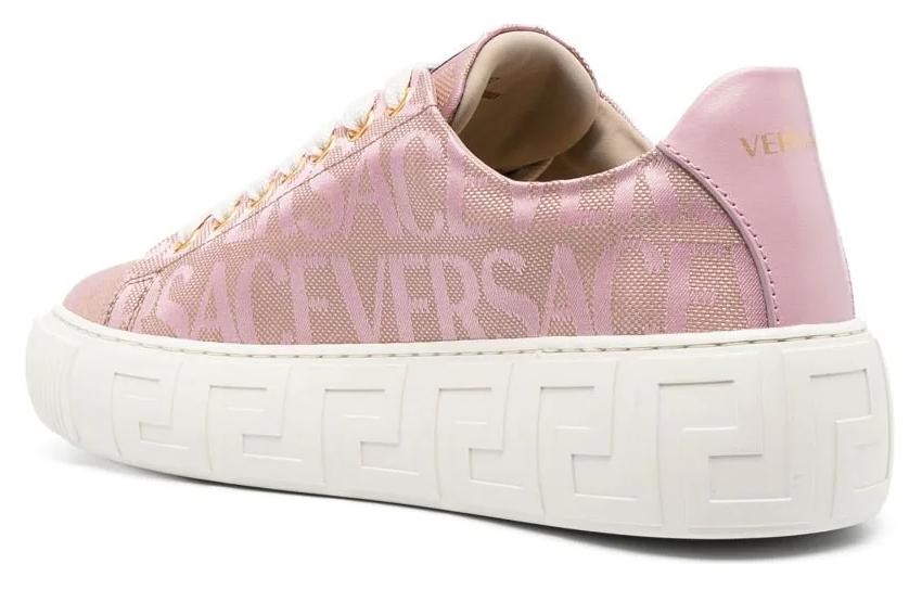 (W) Versace Allover Low-Top Lace-Up Sneaker 'Pink White' 圖 7
