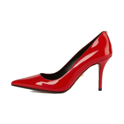 (W) Versace Barocco Heeled Sandals 'Red'