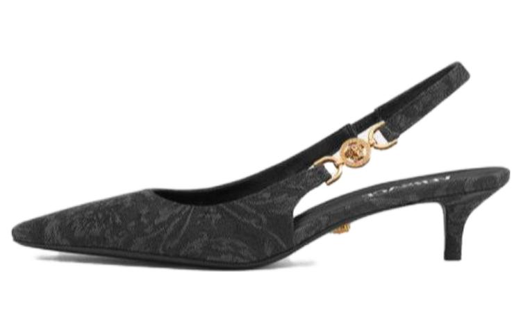 (Women) Versace Barocco Leather 4cm 'Black Stiletto' 1012579-1A09371_1B00V