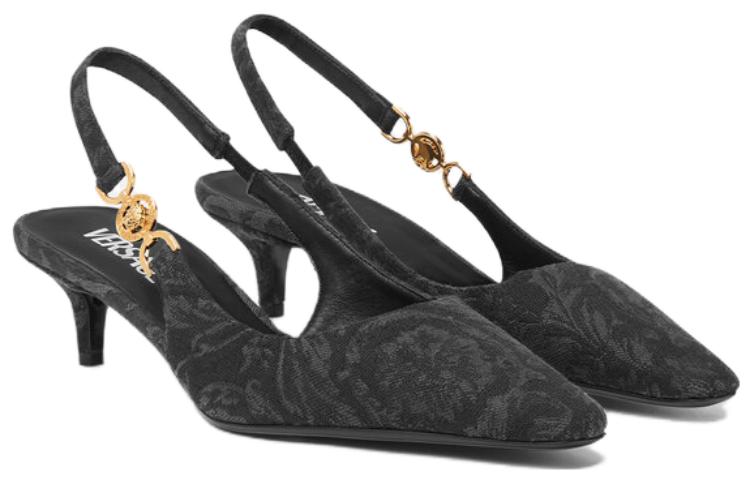 Order (W) Versace Barocco Leather 4cm 'Tacón de Aguja Negro' 1012579-1A09371_1B00V