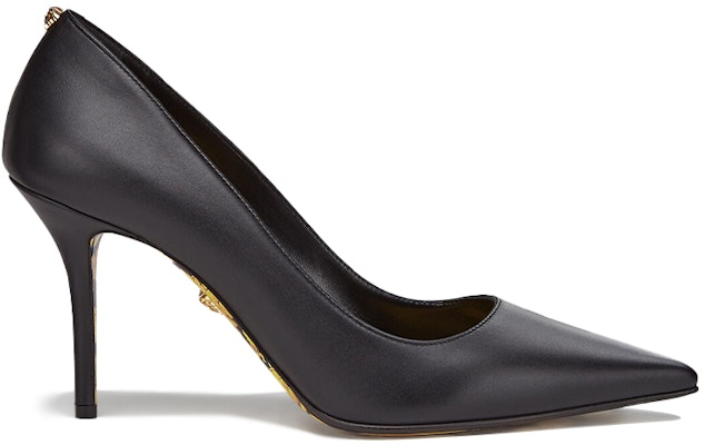 (Women) Versace Barocco Pointed Toe Leather High Heels 'Black' DST037M-DVT41_D41OH Order (Women) Versace Barocco Pointed Toe Leather High Heels 'Black' DST037M-DVT41_D41OH