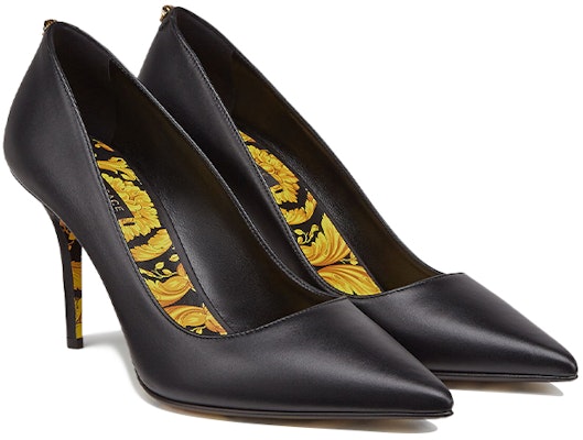 (Women) Versace Barocco Pointed Toe Leather High Heels 'Black' DST037M-DVT41_D41OH Lookbook (Women) Versace Barocco Pointed Toe Leather High Heels 'Black' DST037M-DVT41_D41OH