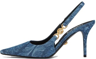 (Women) Versace Barocco Pointed Toe Slingback Stiletto 'Blue' 1012428-1A10019_1D06V (Women) Versace Barocco Pointed Toe Slingback Stiletto 'Blue' 1012428-1A10019_1D06V