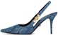 (W) Versace Barocco Kasut Tinggi Runcing 'Biru' 1012428-1A10019_1D06V