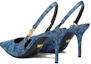 Shop (W) Versace Barocco Puntige Slingback Stiletto ''Blauw'' 1012428-1A10019_1D06V