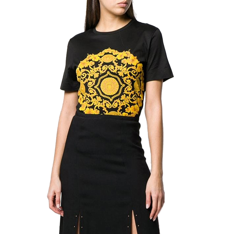 (Women) VERSACE Black Graphic Print Crew Neck Short Sleeve T-Shirt A82299-A201952-A1008 圖 3