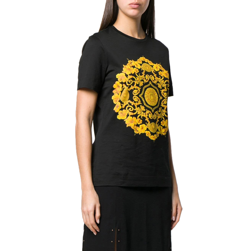 (Women) VERSACE Black Graphic Print Crew Neck Short Sleeve T-Shirt A82299-A201952-A1008 圖 5