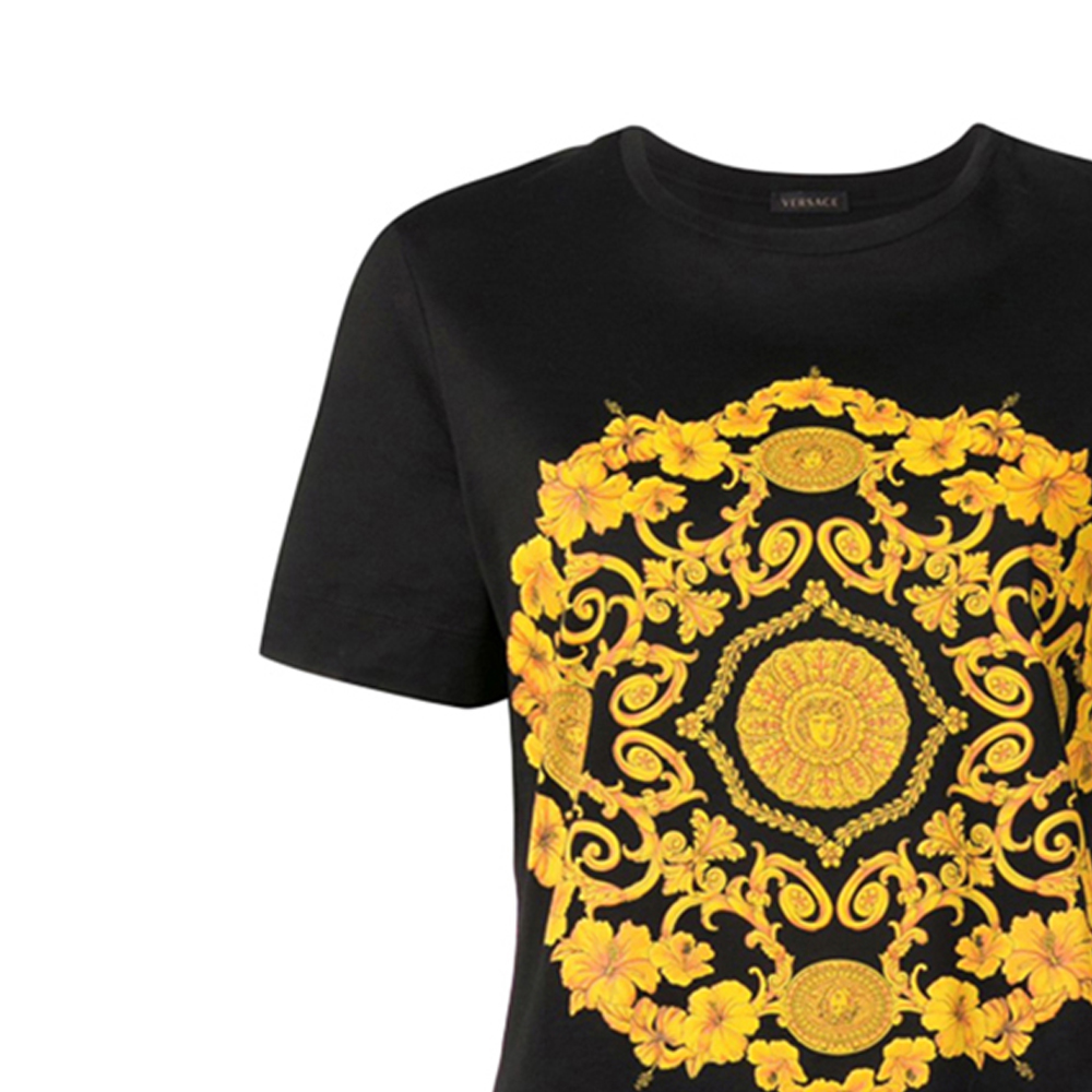 (Women) VERSACE Black Graphic Print Crew Neck Short Sleeve T-Shirt A82299-A201952-A1008 圖 6