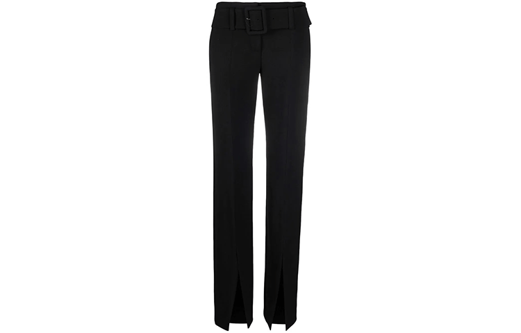 Order (Women) VERSACE Black High-Waisted Side Slit Casual Pants. 1002398-1A01798-1B000