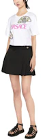 Lookbook (W) VERSACE 黑色百褶迷你裙 搭配Logo鈕扣-低腰休閒裙 1007398-1A05158-1B000