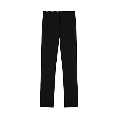 (Women) VERSACE Black Pure Wool Tailored Trousers 10017291-A01798-1B000