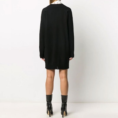 (W) 范思哲 黑色安全别针针织长袖连衣裙 A87164A-235900-A1008 Shop (W) 范思哲 黑色安全别针针织长袖连衣裙 A87164A-235900-A1008