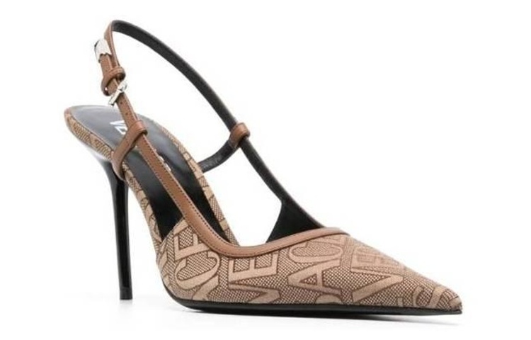 (W) Versace Buckle Fashion Stiletto 'Brown' 圖 2
