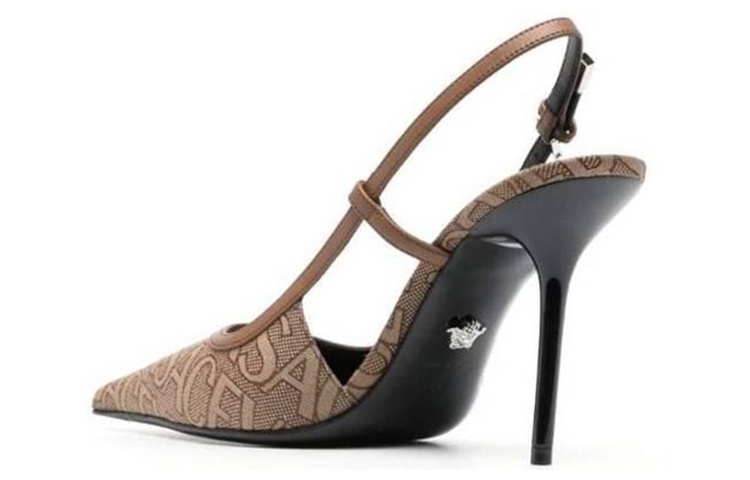 (W) Versace Buckle Fashion Stiletto 'Brown' 圖 3