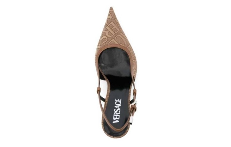 (W) Versace Buckle Fashion Stiletto 'Brown' 圖 4