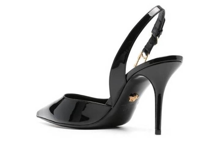 (W) Versace Buckle Fashion Stiletto High Heels 'Black' 圖 3
