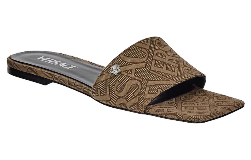 Lookbook (W) Versace Kanvas Flat Mule 'Coklat' 1010948-1A07931_2N240