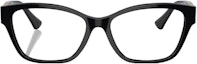 Lookbook (Women) VERSACE Cat-Eye Acetate Optical Glasses for Women - Black with Logo Temples. VE3344GB1