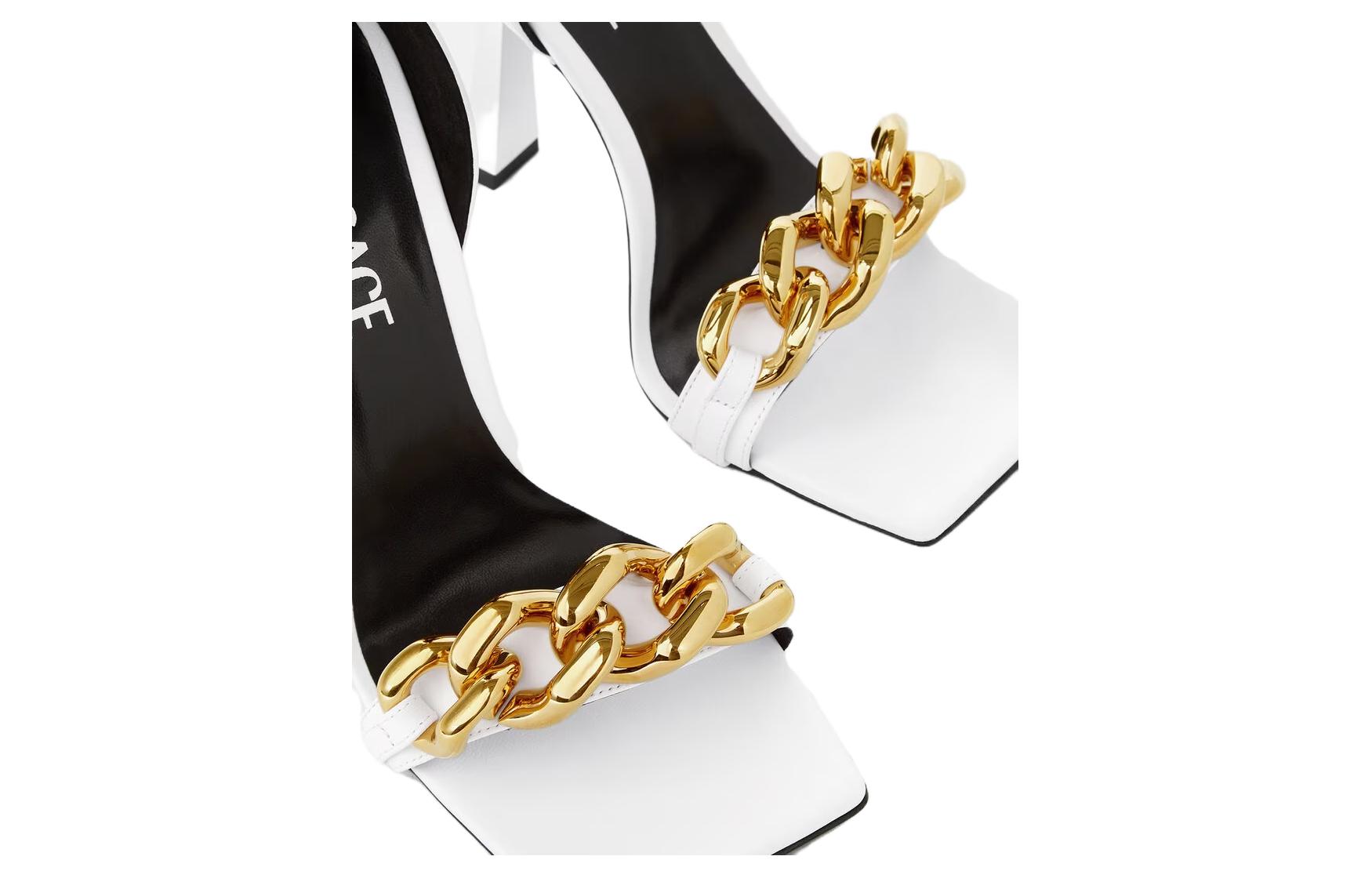 (W) Versace Chain-Link High Heel Sandal 'White Fashion' 圖 3