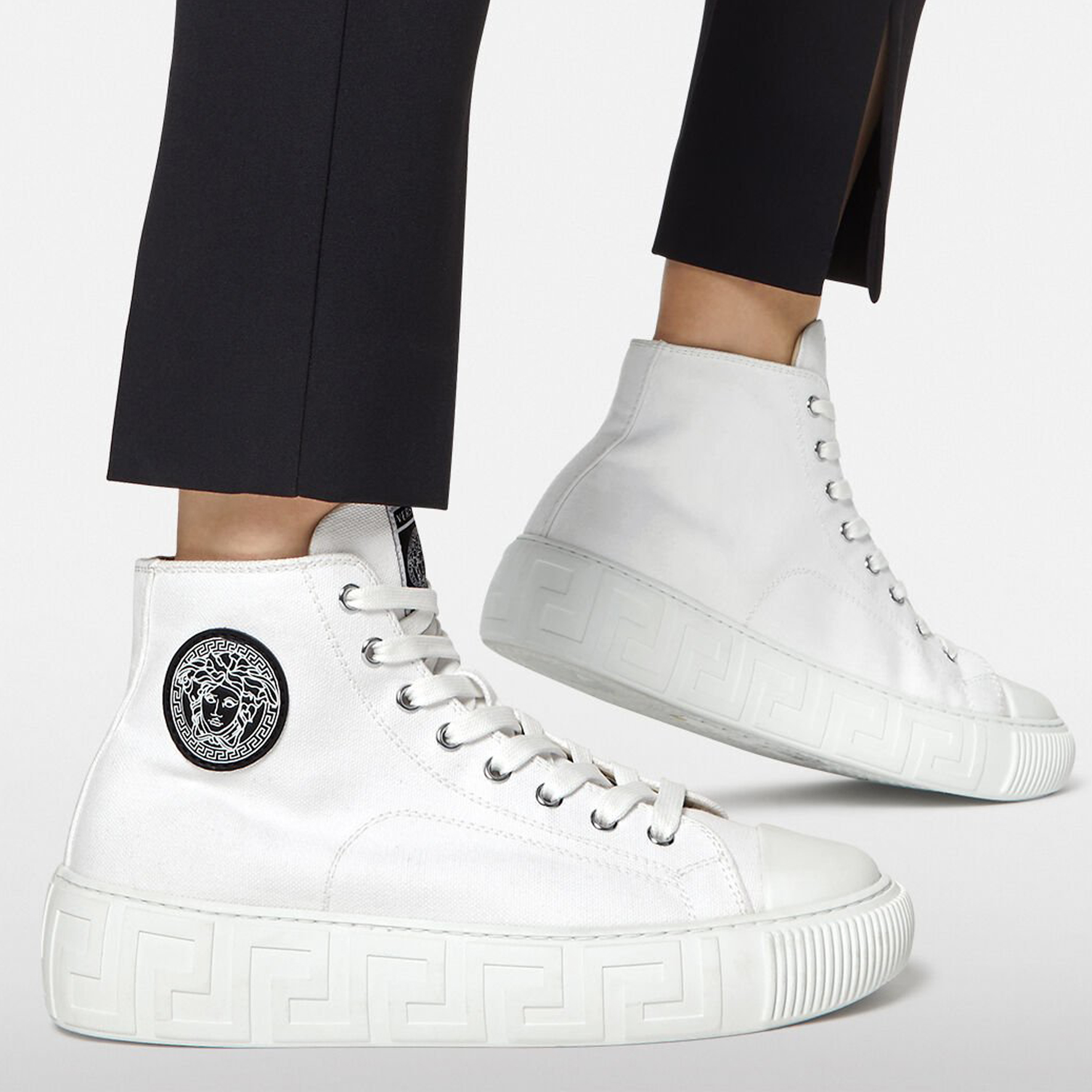 (W) Versace Chain Reaction High 'White Greca' 圖 4