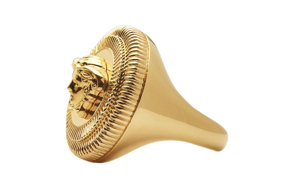 Shop (W) 베르사체 여성 클래식 골드 메탈 반지 10045941A006203J000