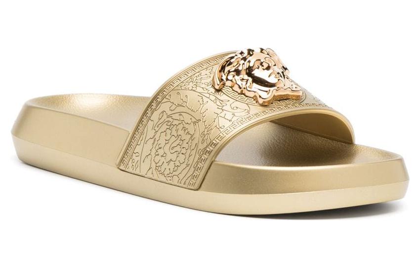 (W) Versace CMFT Slide Sandals 'Gold' 圖 2