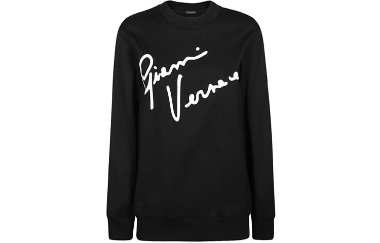 Order (W) VERSACE Crewneck Sweater Katun Lengan Panjang dengan Motif. A85854-A231242-A1008