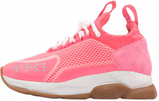 (Women) VERSACE Cross Chainer Pink Mesh Leather Casual Mid-Top Sneakers DSR857G-D23TG_DF5 (Women) VERSACE Cross Chainer Pink Mesh Leather Casual Mid-Top Sneakers DSR857G-D23TG_DF5