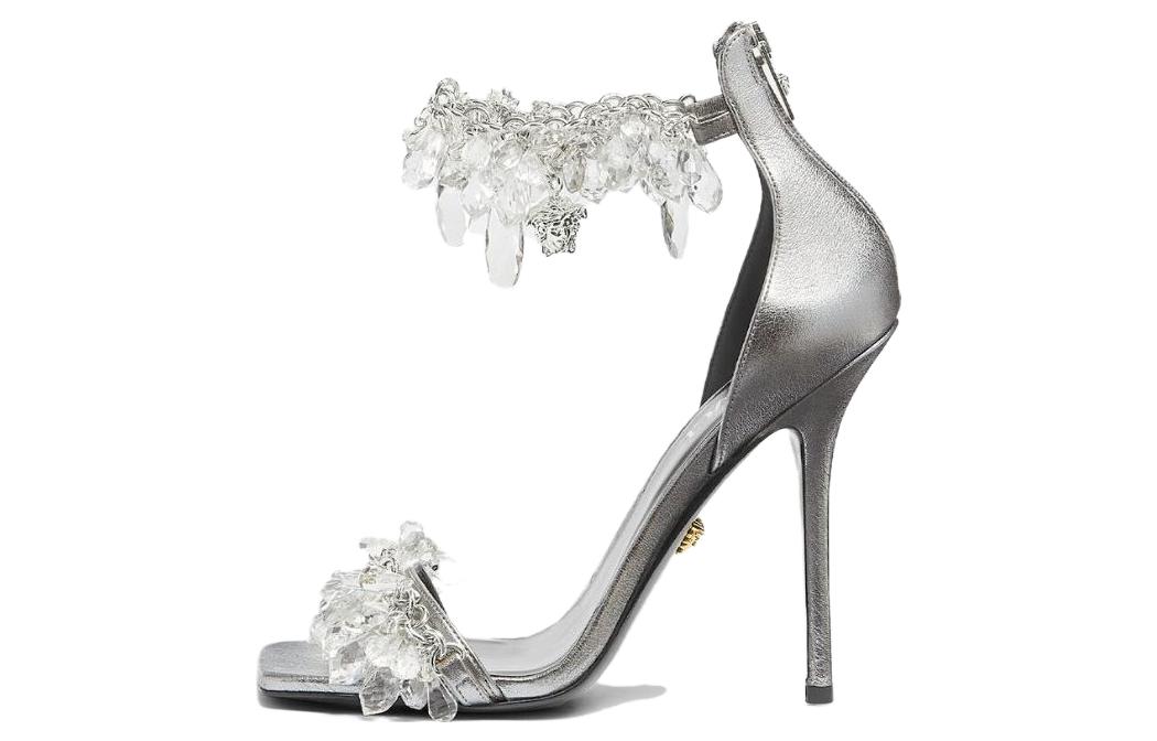 (Women) Versace Crystal Chandelier Stiletto Heels 'Silver White' 1012045-1A08738_1X31P