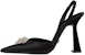 (W) Versace Crystal La Medusa 110mm Slingback Pam Sepatu Hitam Satin. 1001207-1A00619_1B000