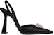 (W) Versace Crystal La Medusa 110mm Slingback Pam Sepatu Hitam Satin. 1001207-1A00619_1B000