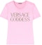 Order (Women) VERSACE Crystal Logo Crewneck Pink T-Shirt Women SS23. 1009199-1A06207-1PK40