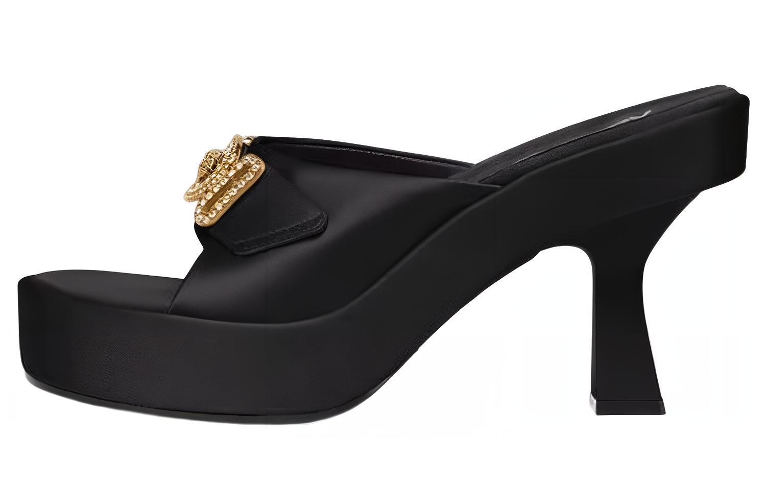 (Women) Versace Crystal Mule Sandals 'Black' 1004323-1A04185_1B00V
