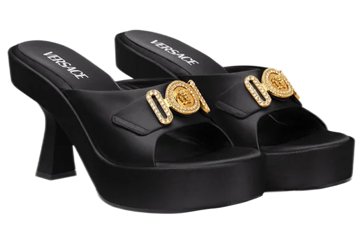 Order Versace 范思哲 水晶穆勒涼鞋 女款 黑色