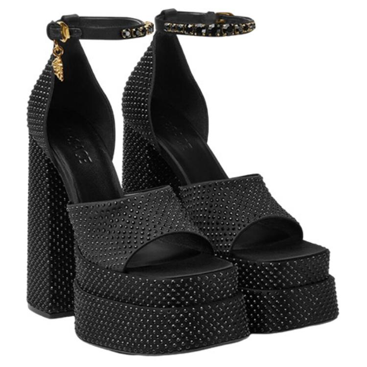 (W) Versace Crystal Slide 'Black Fashion' 圖 4