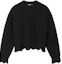 Buy (W) VERSACE Sweater Hitam Lengan Panjang Kesan Lusuh Knit Pullover 1012119-1A08746-1B000