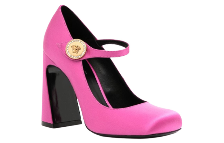 Lookbook (W) Versace Kasut Tumit Tinggi Kain 'Fesyen Tebal Merah Jambu' 1007720-1A00619_1PK4V