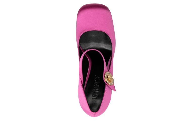 Purchase (W) Versace Kasut Tumit Tinggi Kain 'Fesyen Tebal Merah Jambu' 1007720-1A00619_1PK4V