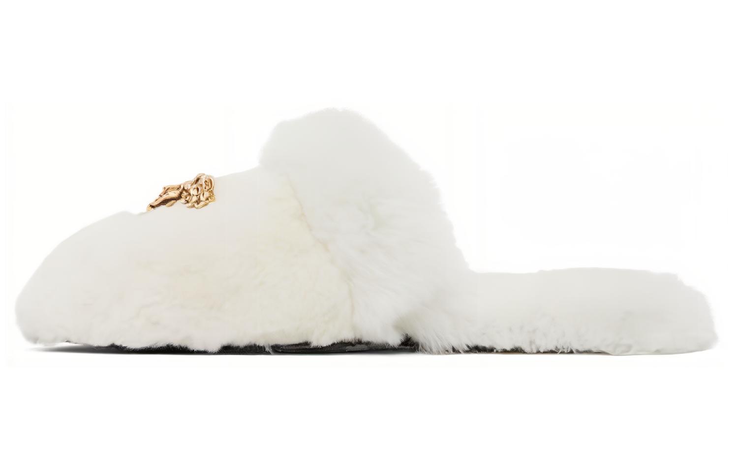 Buy (W) 베르사체 퍼 팔라초 슬리퍼 (화이트) ZSL000002-ZPL00011-Z1001