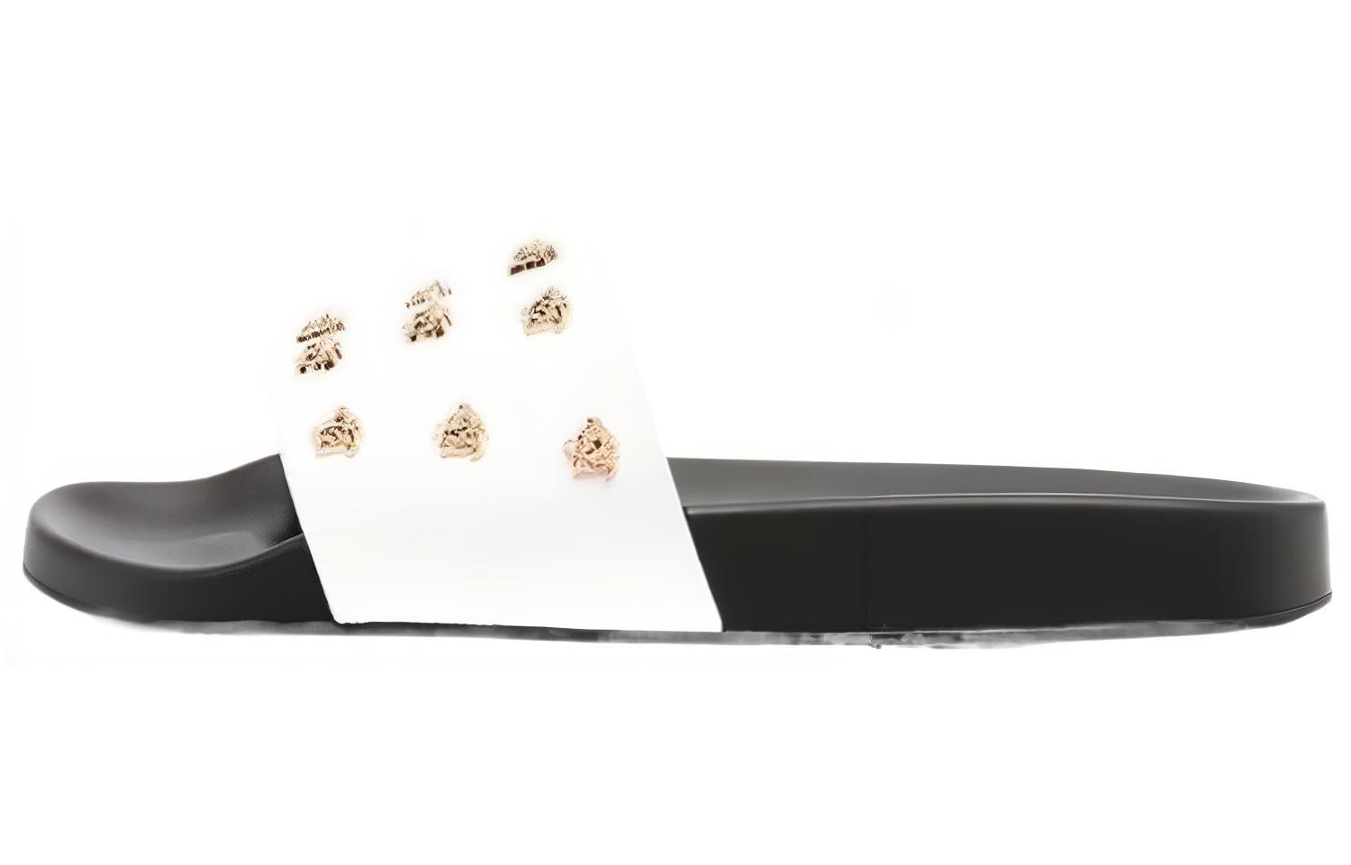 Buy (W) Versace Sandalia Plana 'Confort Estampado Blanco' DSR610C-DB2G_DWNOV