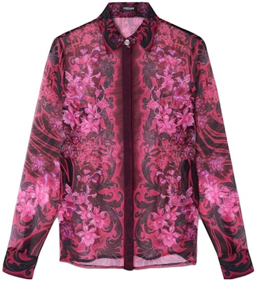 (W) 范思哲紫紅色花卉印花單排扣長袖襯衫女款 1008228-1A07392-5BA50 Buy (W) 范思哲紫紅色花卉印花單排扣長袖襯衫女款 1008228-1A07392-5BA50