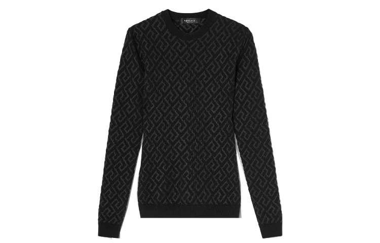 (Women) VERSACE FW22  Black Knit Pullover Sweater with Print. 1009041-1A04065-1B000 圖 2