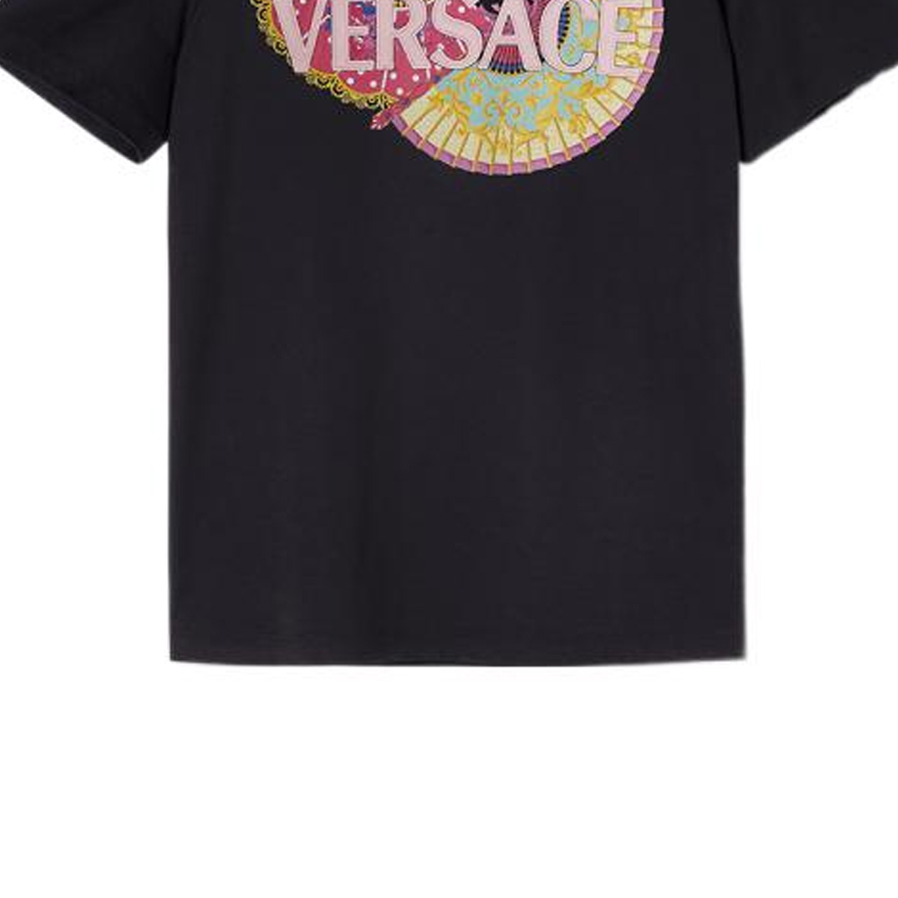 (Women) VERSACE FW22  Black Printed Crew Neck T-Shirt 1006536-1A04552-1B000 圖 7