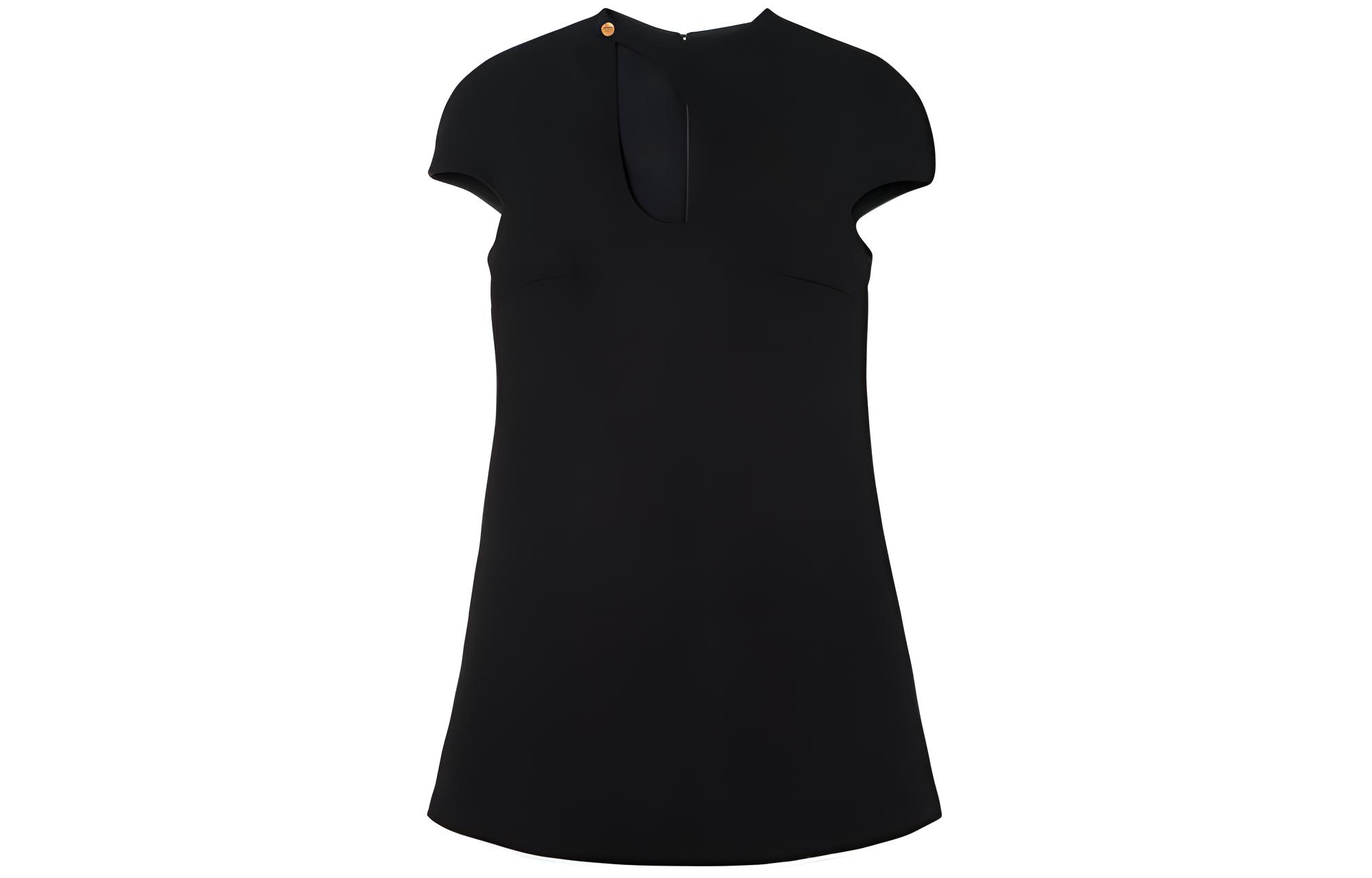 (Women) Versace FW22  Black Teardrop Cutout Short Sleeve Dress 1005921-1A00537-1B000