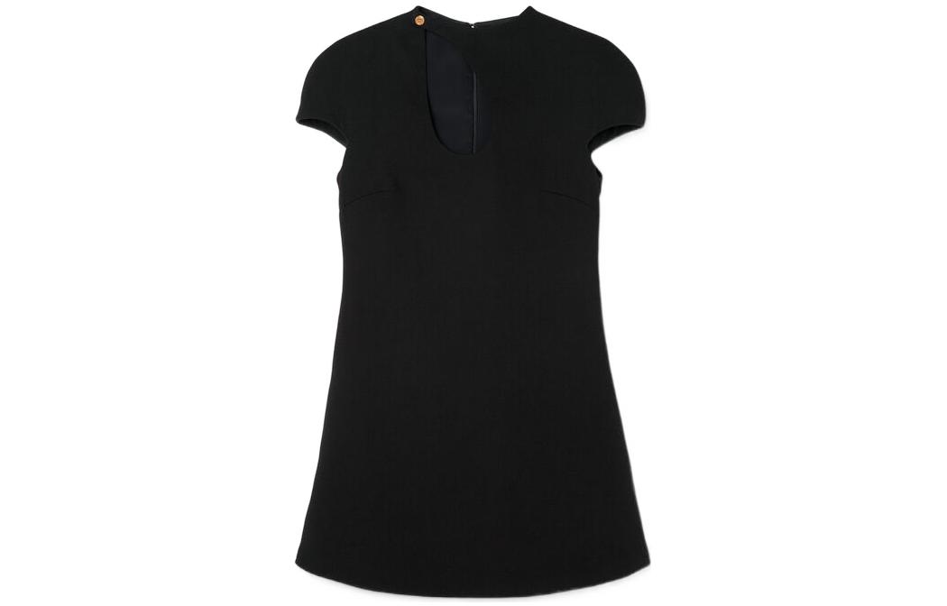 Order (W) 베르사체 FW22 블랙 티어드롭 컷아웃 반팔 드레스 1005921-1A00537-1B000