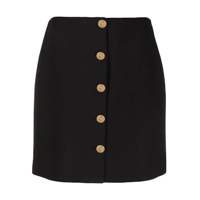 (Women) VERSACE FW22 High-Waist Medusa Embossed Casual Skirt Black 1005636-1A00537-1B000