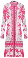(Women) Versace FW22 Baroque Print Long Sleeve Shirt Dress Women’s Pink 1005901-1A04413-5P470 (Women) Versace FW22 Baroque Print Long Sleeve Shirt Dress Women’s Pink 1005901-1A04413-5P470