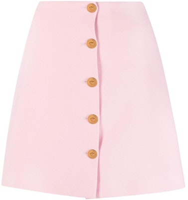 (W) ヴェルサーチ FW22 ハイウエスト ミニスカート ピンク ファッション 1005636-1A00537-1PG40 Buy (W) ヴェルサーチ FW22 ハイウエスト ミニスカート ピンク ファッション 1005636-1A00537-1PG40