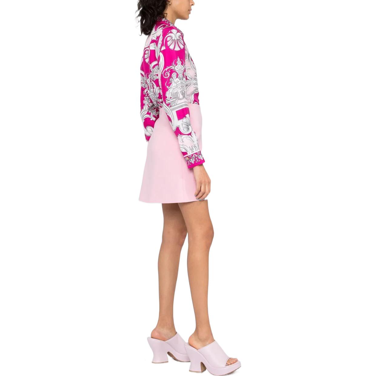 Shop (W) ヴェルサーチ FW22 ハイウエスト ミニスカート ピンク ファッション 1005636-1A00537-1PG40