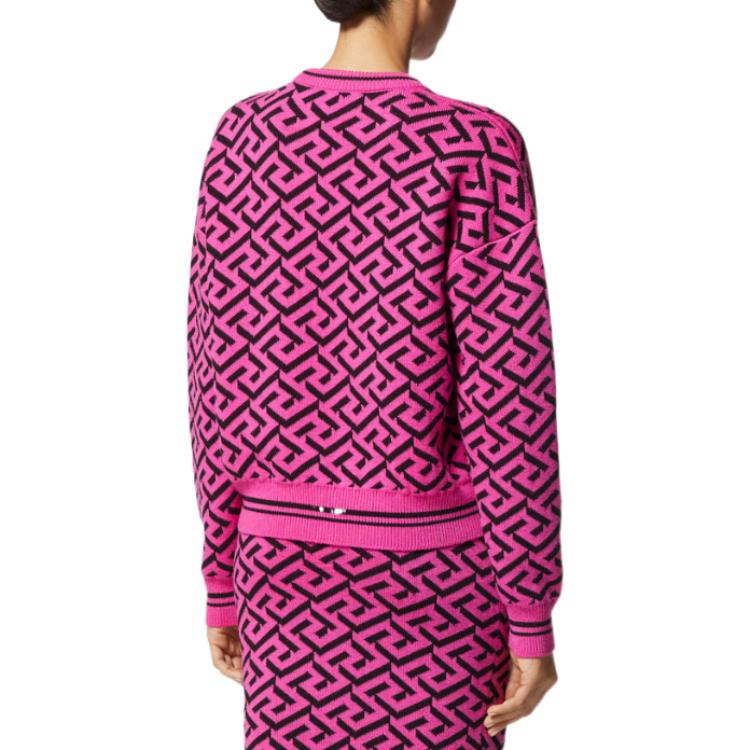 (Women) VERSACE FW22 Medusa Jacquard Crewneck Pullover Sweater Women’s Pink 1003590-1A02469-2PG20 圖 4